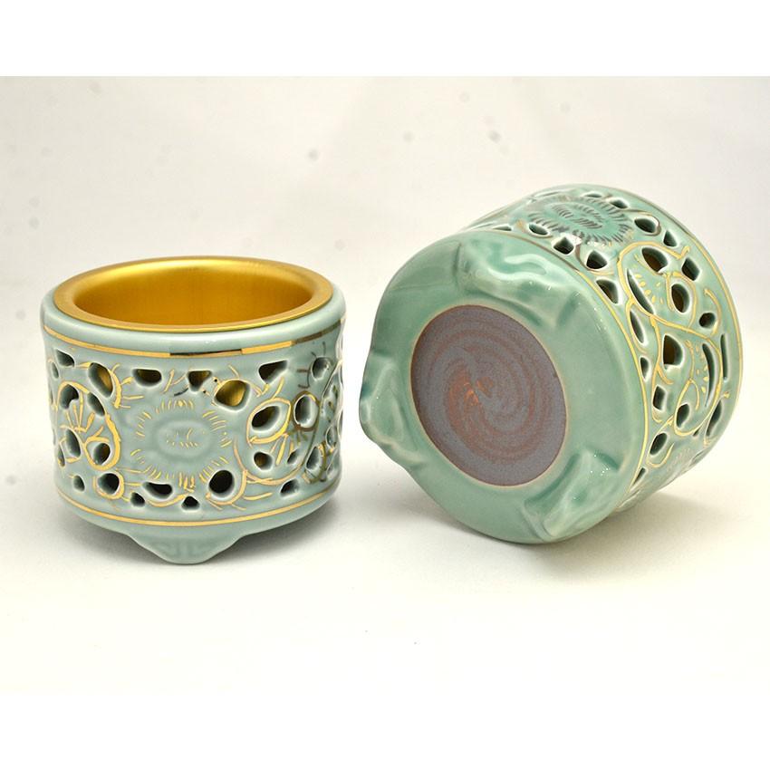 真宗大谷派 東用 香炉 透かし香炉 金付 2.2号 中 A 香呂 透し香呂