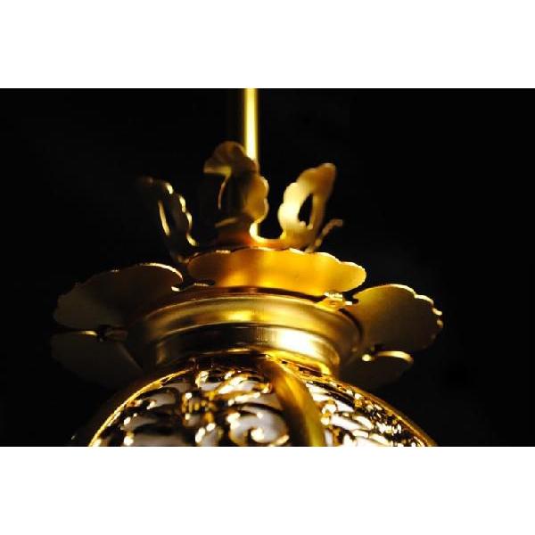 松透丸形吊灯篭 アンティーク ライ トランプ 丸形 鋳鉄製透かし彫り