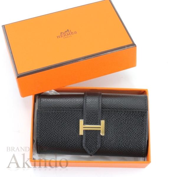 HERMES（エルメス） 【新品】エルメス キーケース 4連 ベアン 黒