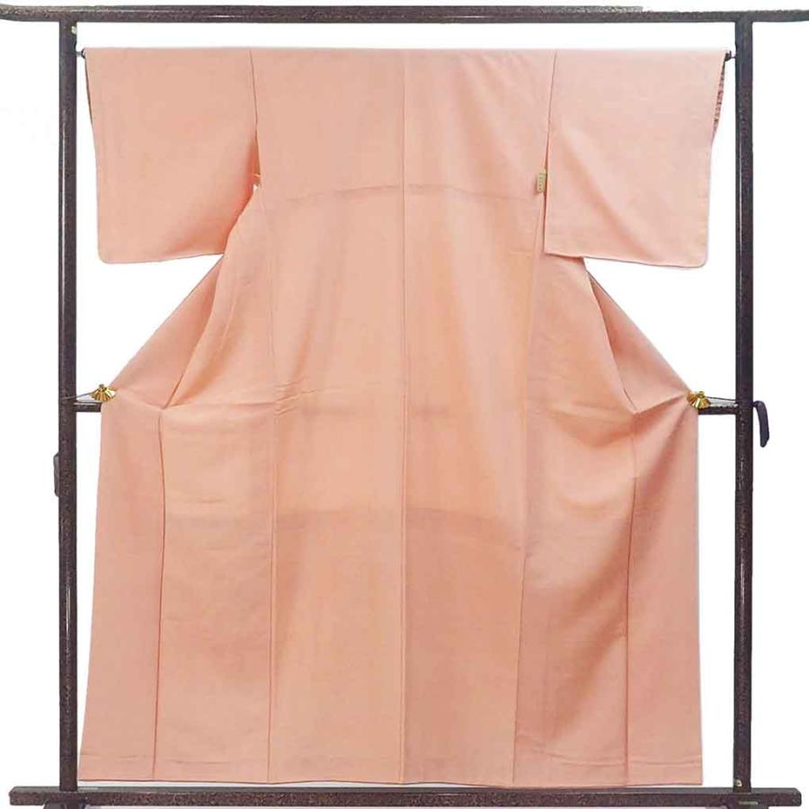 紬 身丈158cm 裄67cm レディース 袷 無地 裄長 裄Lサイズ 秋冬春用