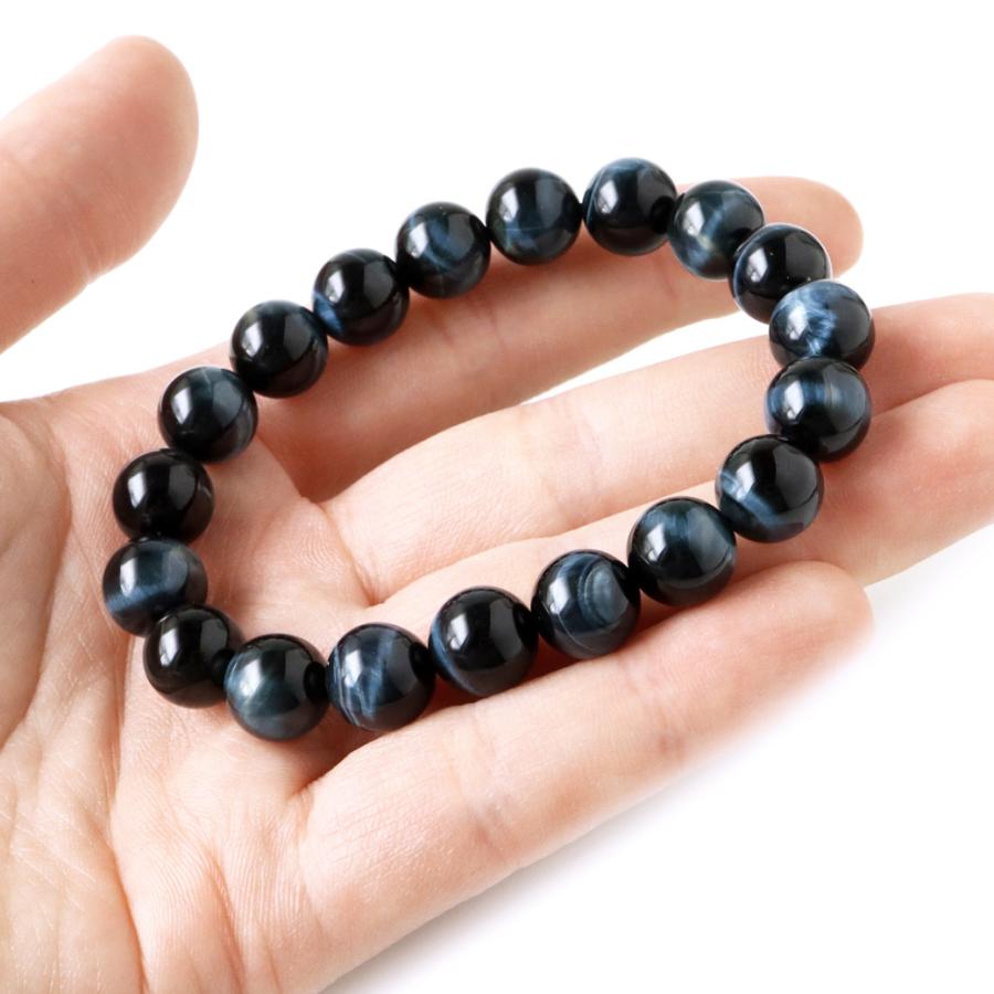 GOLD STONE ブルー タイガーアイ ブレスレット 10mm キャッツアイ 青虎