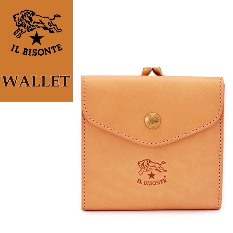 IL BISONTE（イルビゾンテ） 正規取扱店 レザー がま口付き 2つ折り