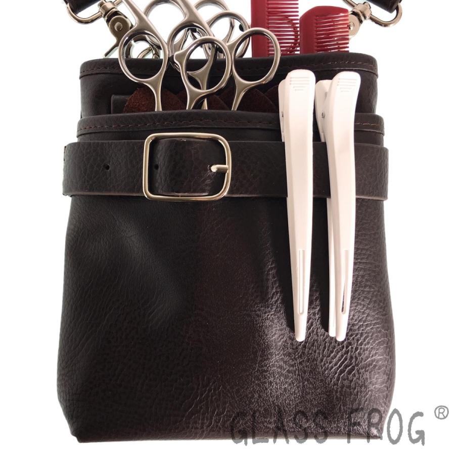 本革シザーケース 本格仕様タイプ 牛革 送料無料 ハサミ8丁収納 シザー