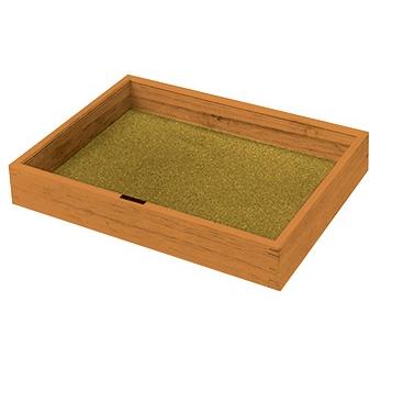 桐製・コルク底・ガラスふた付】昆虫標本箱 大きさ：400×300×60mm 重さ