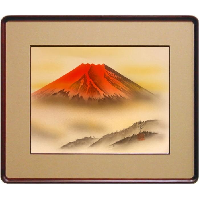 開運 幸運を呼ぶ赤富士 立体画 壁掛け 開運 幸運を呼ぶ赤富士 立体画