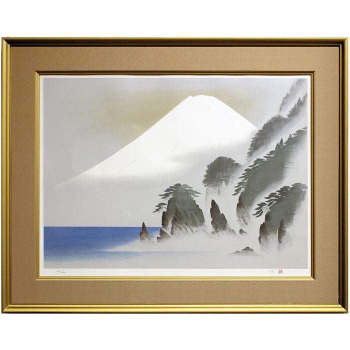 小山硬「駿河富士」額装 リトグラフ 額装 共シール G 【公式通販】