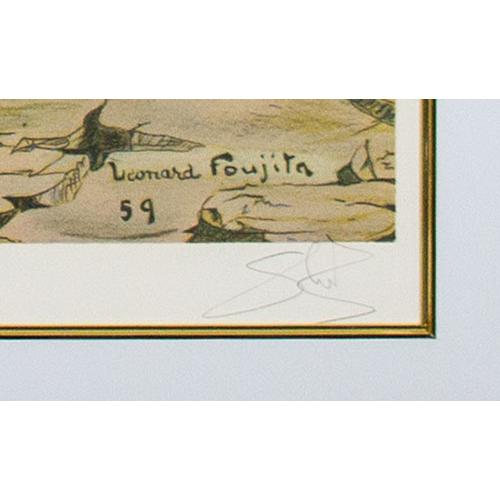 藤田嗣治 「 花の洗礼 」 リトグラフ ( 石版画 ) 版画 絵画 洋画