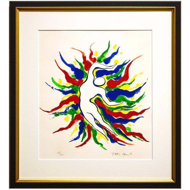 SALE(F6号) 岡本太郎【樹人】肉筆/裏シール有り/表裏サイン有り/手描き