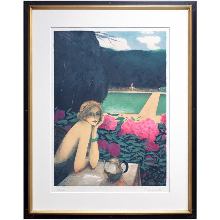 ジャン＝ピエール・カシニョール『バラの木 No.II』複製画 額装 1996年