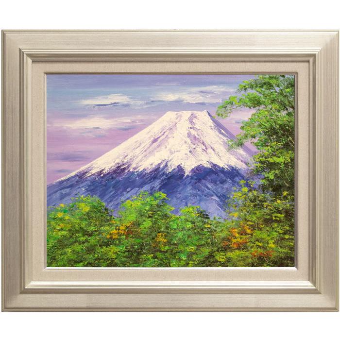 I. Hashimoto 富士山の雪景色 油彩画 1996年 QW4413 I. Hashimoto