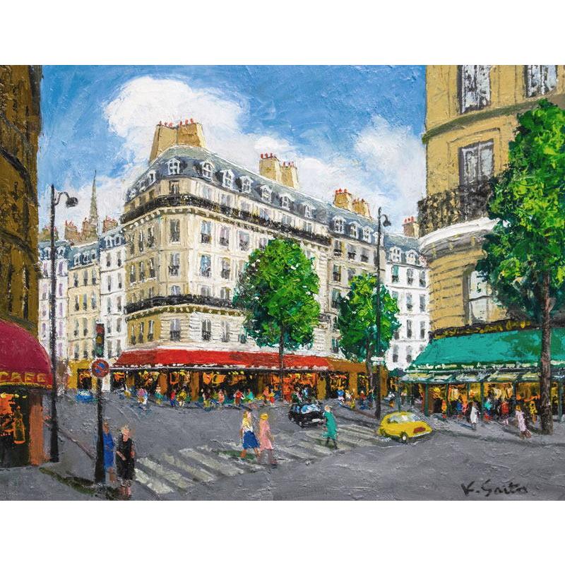 油彩画 パリの街 楽天市場】斉藤要 パリの街 フランス 絵画 風景画