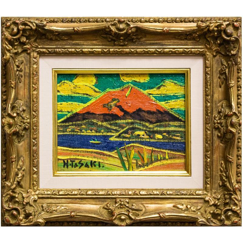 模写】絵画五姓田芳柳油彩30号富士風景巨匠名品P38