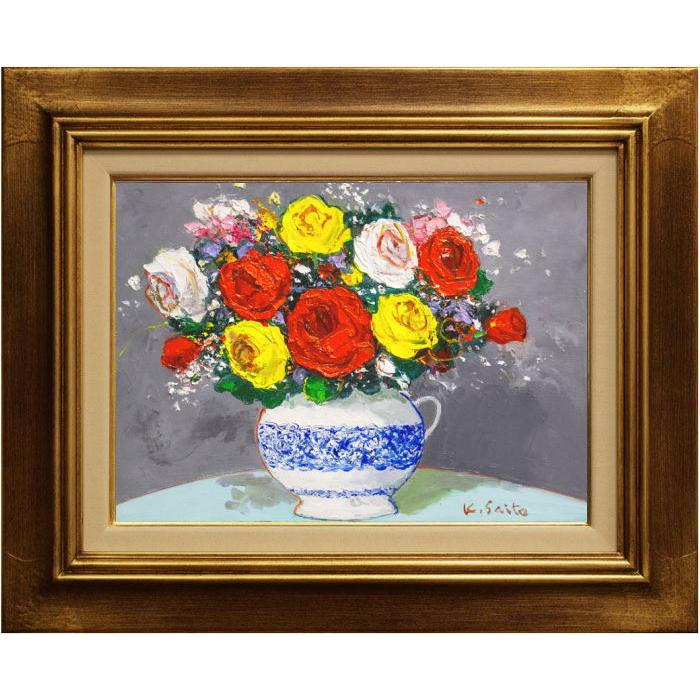 油絵 専用 カラフルな花瓶のお花 抽象画 500x0.jpg