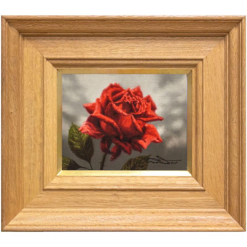 遠藤昭吾 「大輪のバラ 」 油絵 ・ 油彩画 F0 ( 0号 ) 絵画 洋画 肉筆