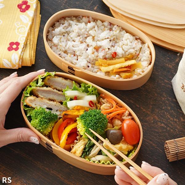 曲げわっぱ 弁当箱 小判入子 レディース 栗久 わっぱ弁当 国産 日本製
