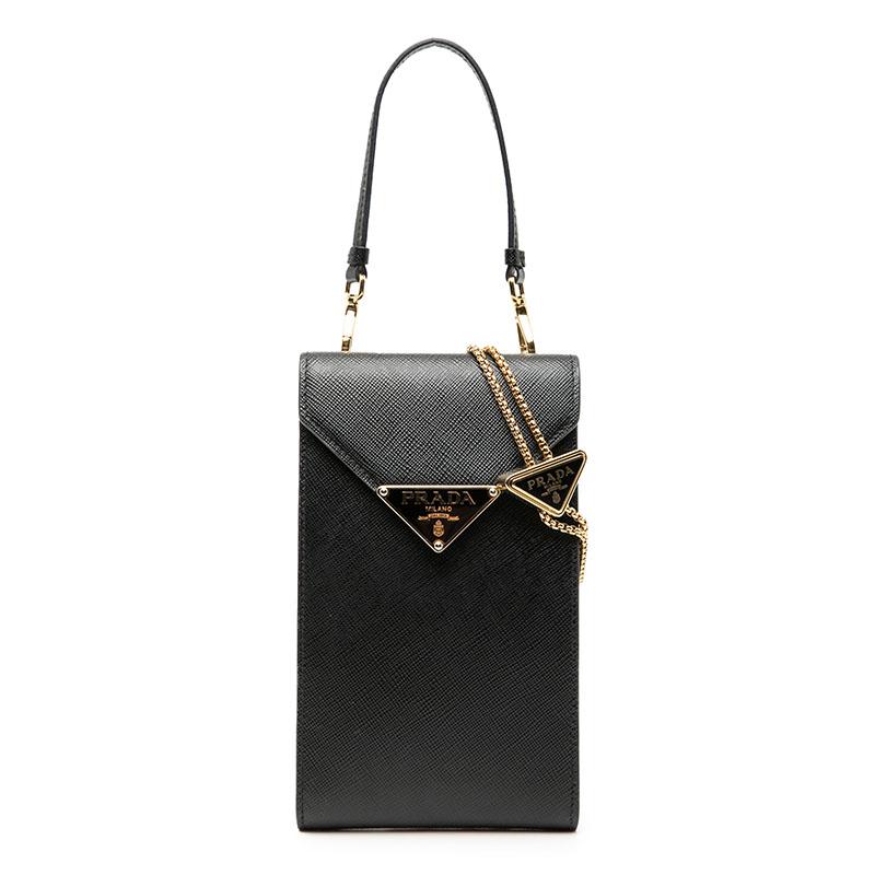 PRADA（プラダ） 三角ロゴプレート チェーン フォンポーチ 1BP050