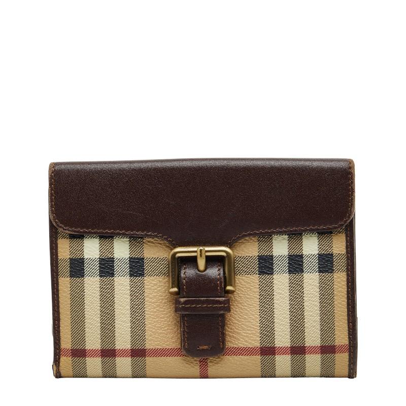 BURBERRY（バーバリー） ノバチェック Wホック 財布 ベージュ ブラウン