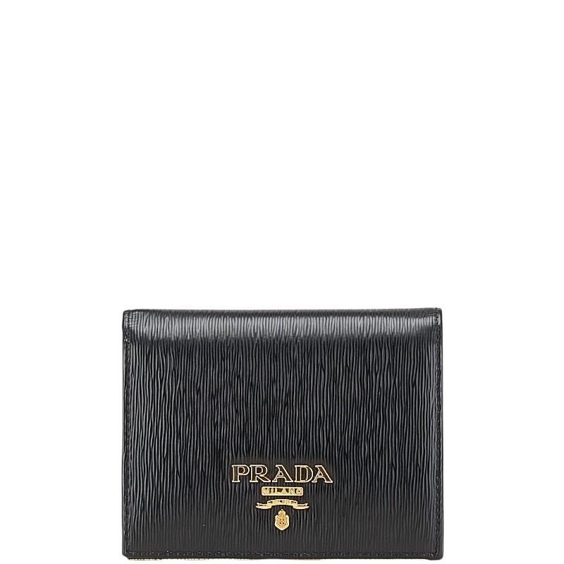 PRADA（プラダ） ヴィッテロムーブ 二つ折り財布 1MV204 ブラック