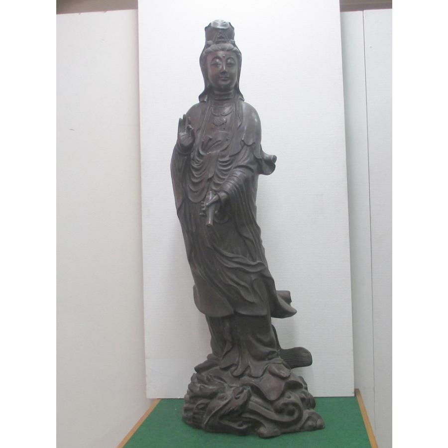 観世音菩薩 立像 慈母観音 仏像 銅像 唐銅 青銅製 ブロンズ 観音像