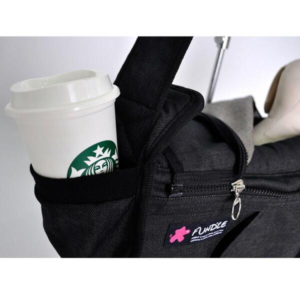 ファンドルペットスリング ブラックデニム スタンダードサイズ fundle