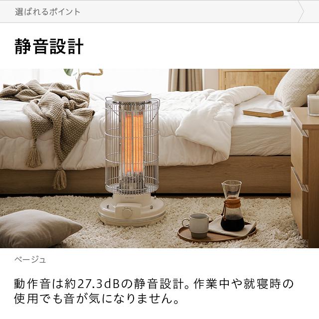 AND・DECO ヒーター カーボンヒーター 小型 足元 レトロヒーター 電気