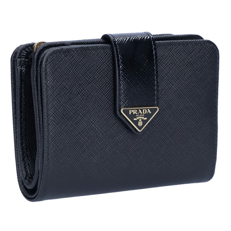 PRADA 最新 サフィアーノ 二つ折り財布 PRADA プラダ トライアングル