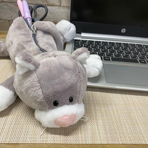 レア】nici 35cm スノーキャット グレー ぬいぐるみ nici（ニキ）の