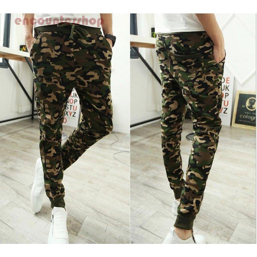 ジョガーパンツ メンズ サルエルパンツ 迷彩 スウェットパンツ