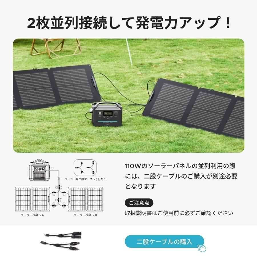 ECOFLOW ソーラーパネル 小型 110W 太陽光発電 太陽光パネル ソーラー