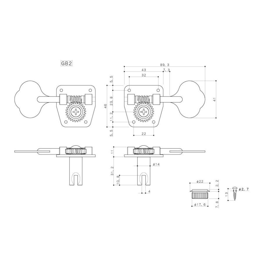 バイオリン型ベースGOTOHペグ ミュージシャンモデルキットプロトタイプ