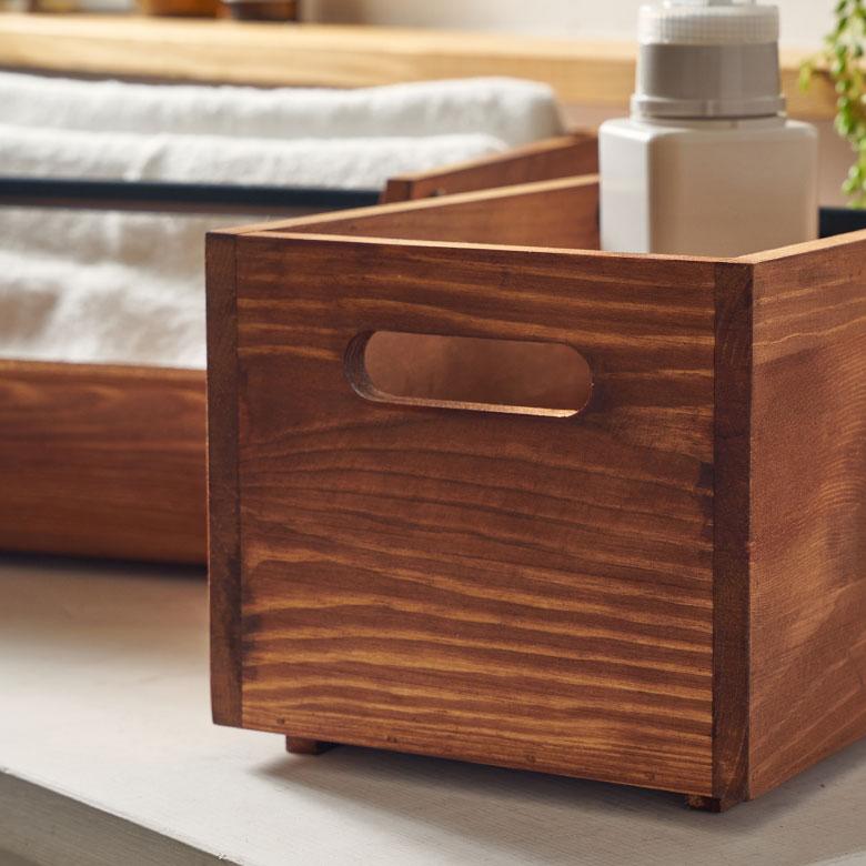 ELEMENTS ウッドコンテナボックス Sサイズ 収納 引き出し 木製