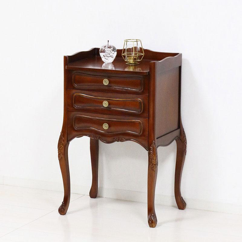 ルイ3段チェスト≪KR≫ マホガニー クラシック家具 ネコ脚チェスト