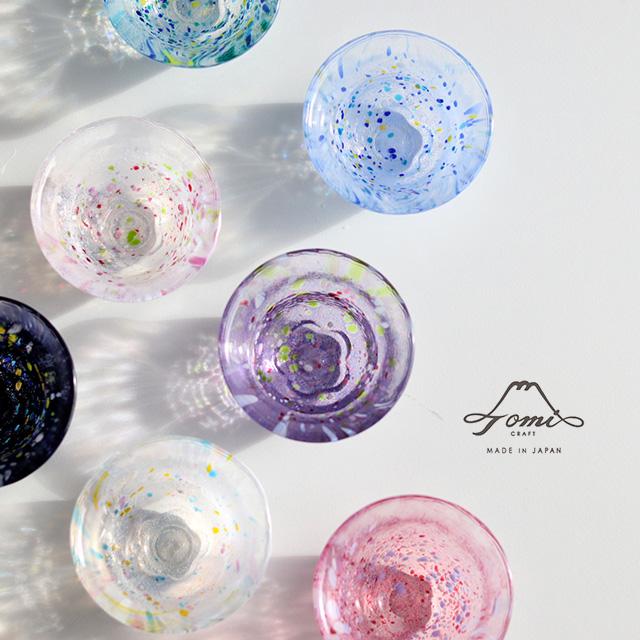 TOMICRAFT 江戸硝子 うきよ 花さかずき(盃 ガラス お猪口 おちょこ