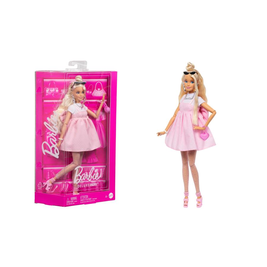 バービー デラックス スタイル ブロンドヘア ドール 人形 ピンク