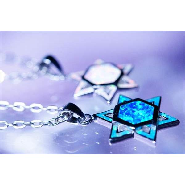 オパール装飾 ダビデスター(六芒星)モチーフ 二層立体型デザイン