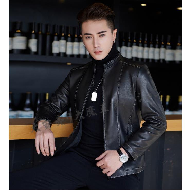 上品本革高級鹿革ライダースジャケット高品質メンズアウターバイク用