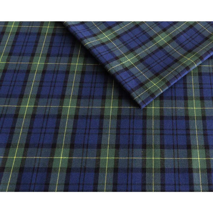 綿100％ テッキング タータンチェック 生地 日本製 先染め