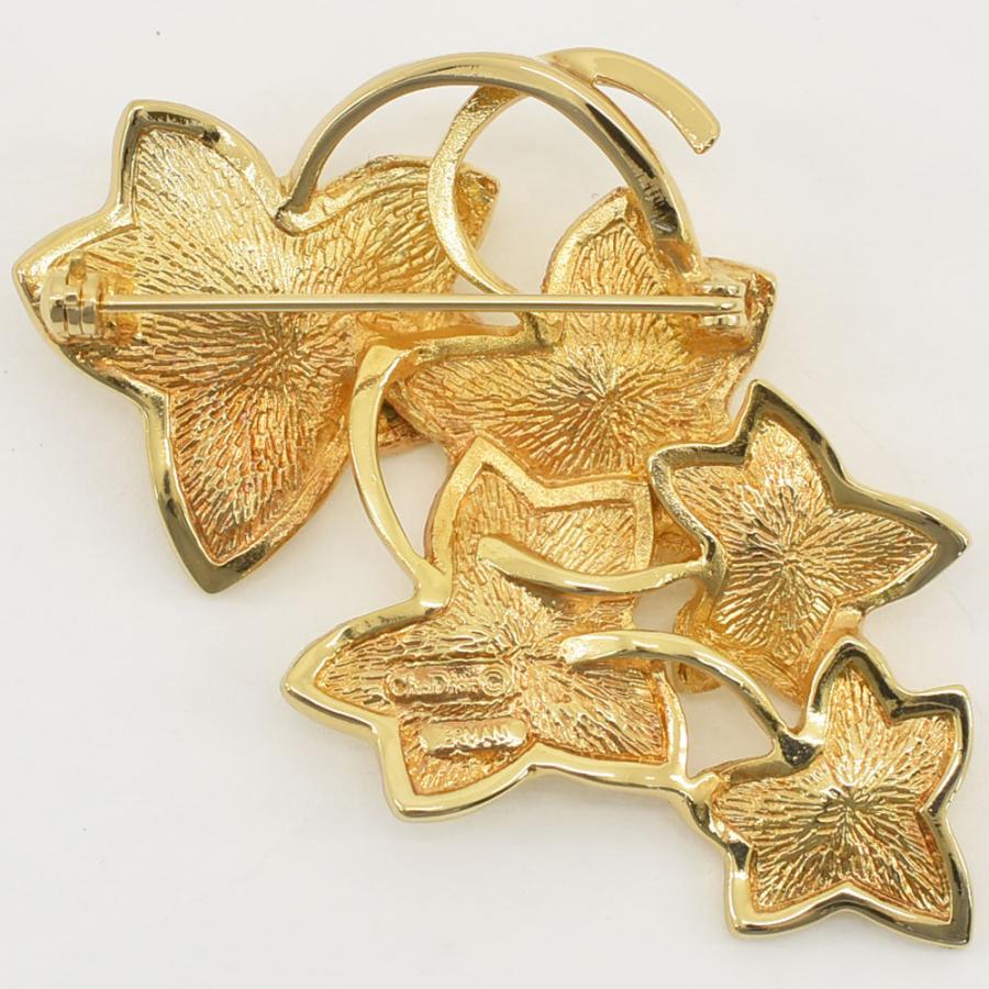 クリスチャンディオール Christian Dior ブローチ リーフ 葉っぱ