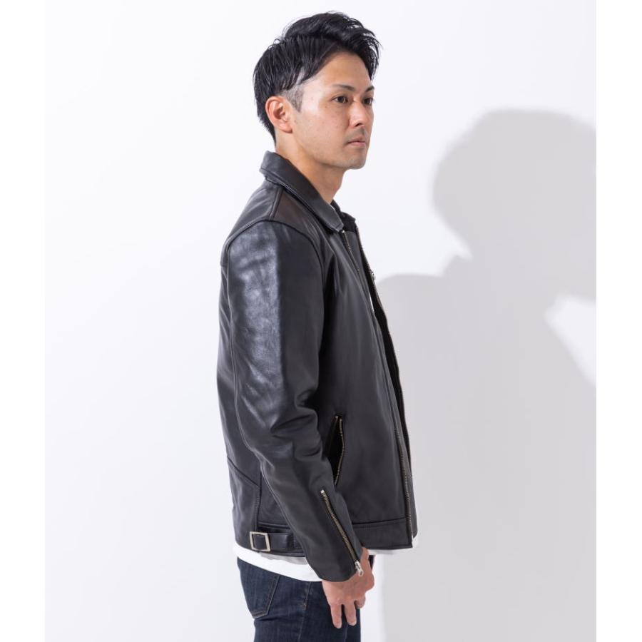 フリーダムレザー 革ジャン メンズ 本革 シングルライダース レザー