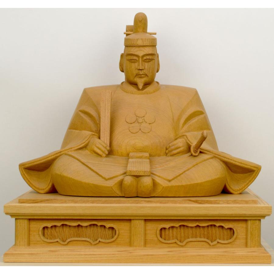 天神様】井波彫刻『菅原道真公』 一尺一寸・欅（けやき） 石井 米児