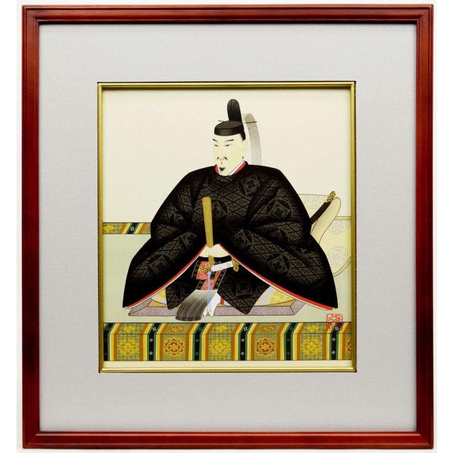 天神様】色紙額 柿元 進（かきもと すすむ）画伯 『菅原道真公』 ※木製