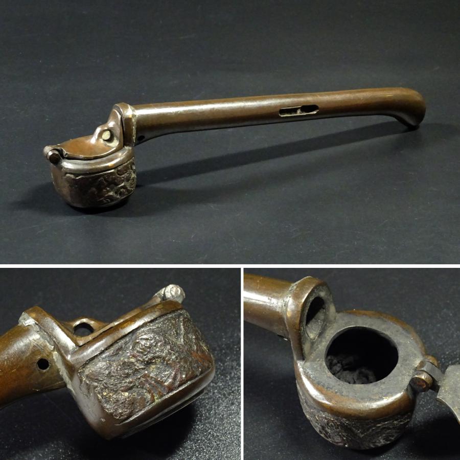 兎門 在銘 柘植彫 彩色 面根付 「雅楽面」 江戸時代 兎門 在銘 柘植彫