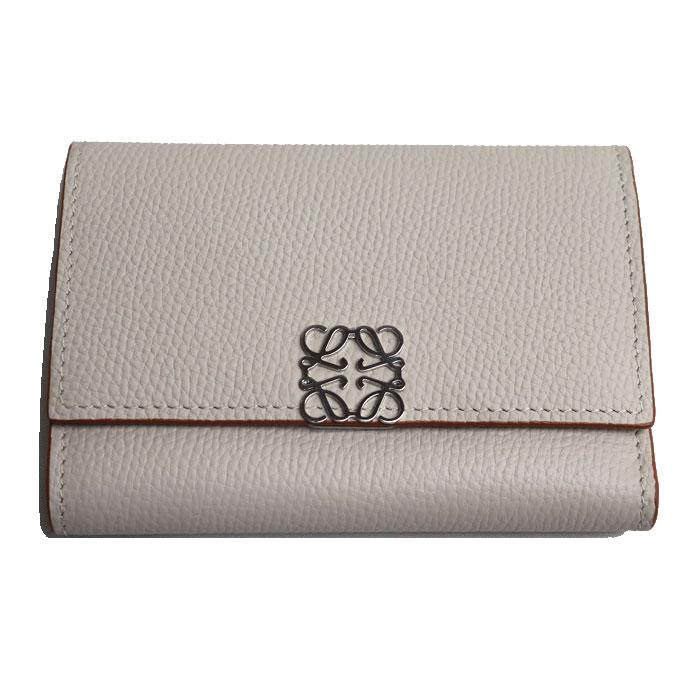 LOEWE ベージュ 三つ折り財布