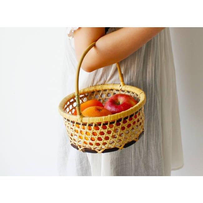 編みかご 小鳥籠(ことりかご） /小林ミドリ 新潟 天然竹 手編み 竹細工