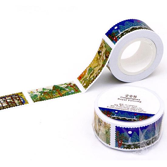 韓国 伝統絵画 切手型 マスキング テープ 伝統 文化 シール : 韓国情報