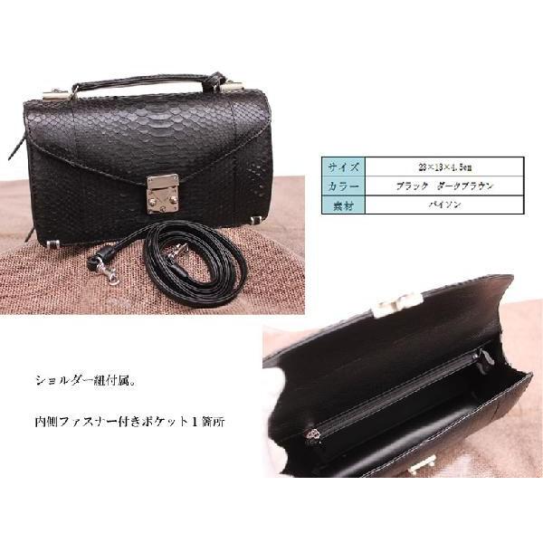 エキゾチックレザー メンズ小物 パイソン バッグ ヘビ革 革バッグ 皮