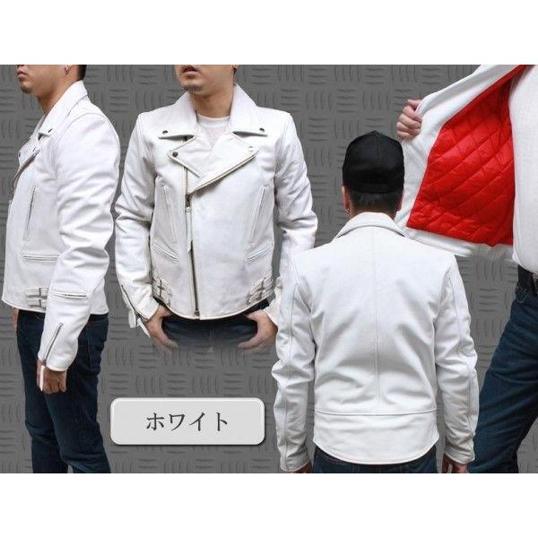 ダブル ライダースジャケット 本革 メンズ レザージャケット