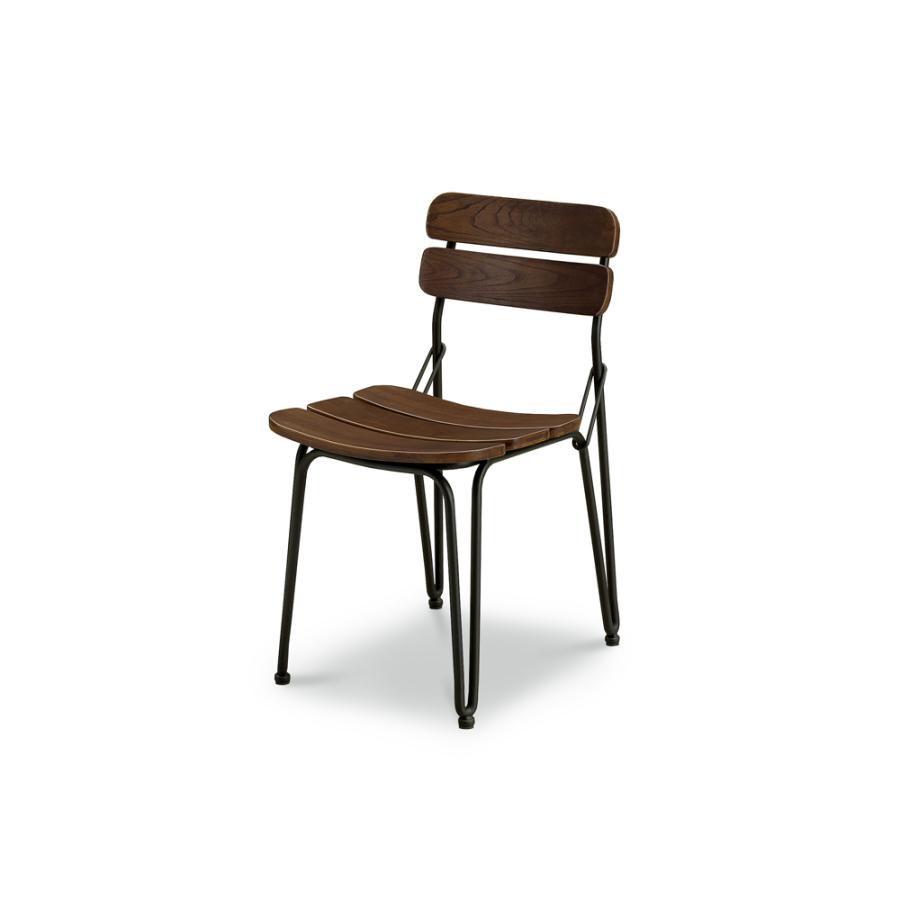 ダイニングチェア 木製 アイアン インダストリアル カフェ 無垢材 天然