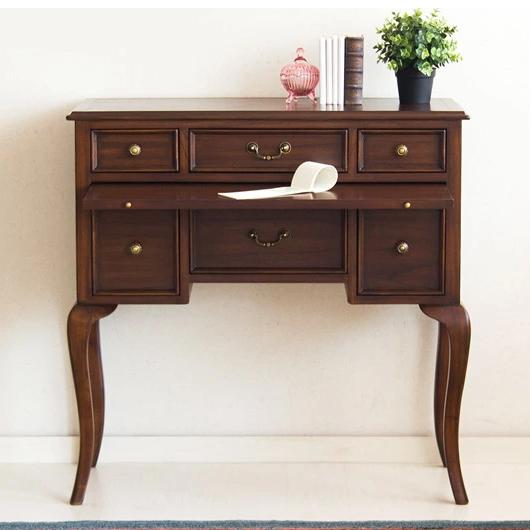 値下イタリア製クラシカル家具 猫脚 籐編み コンソールテーブル