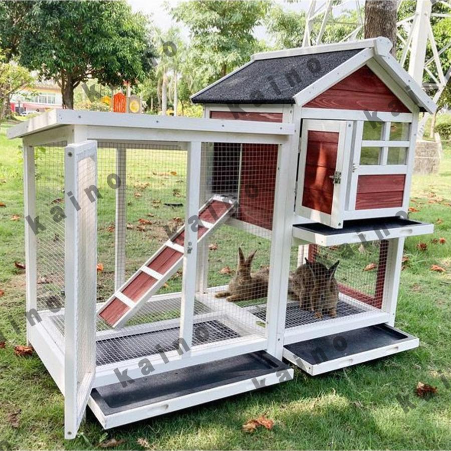 屋外ウサギケージ木製鶏小屋 ウサギケージ うさぎケージ ウサギ小屋